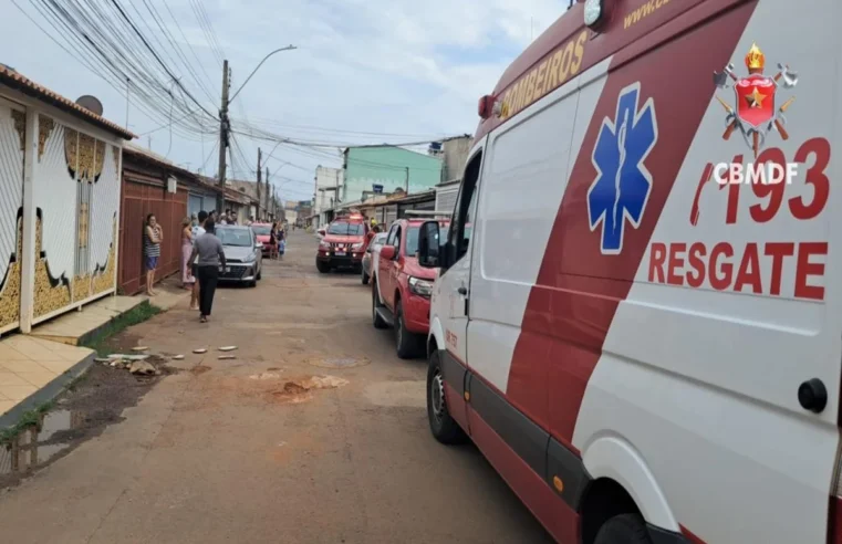 Torre de telefonia desaba e deixa trabalhador ferido em Ceilândia