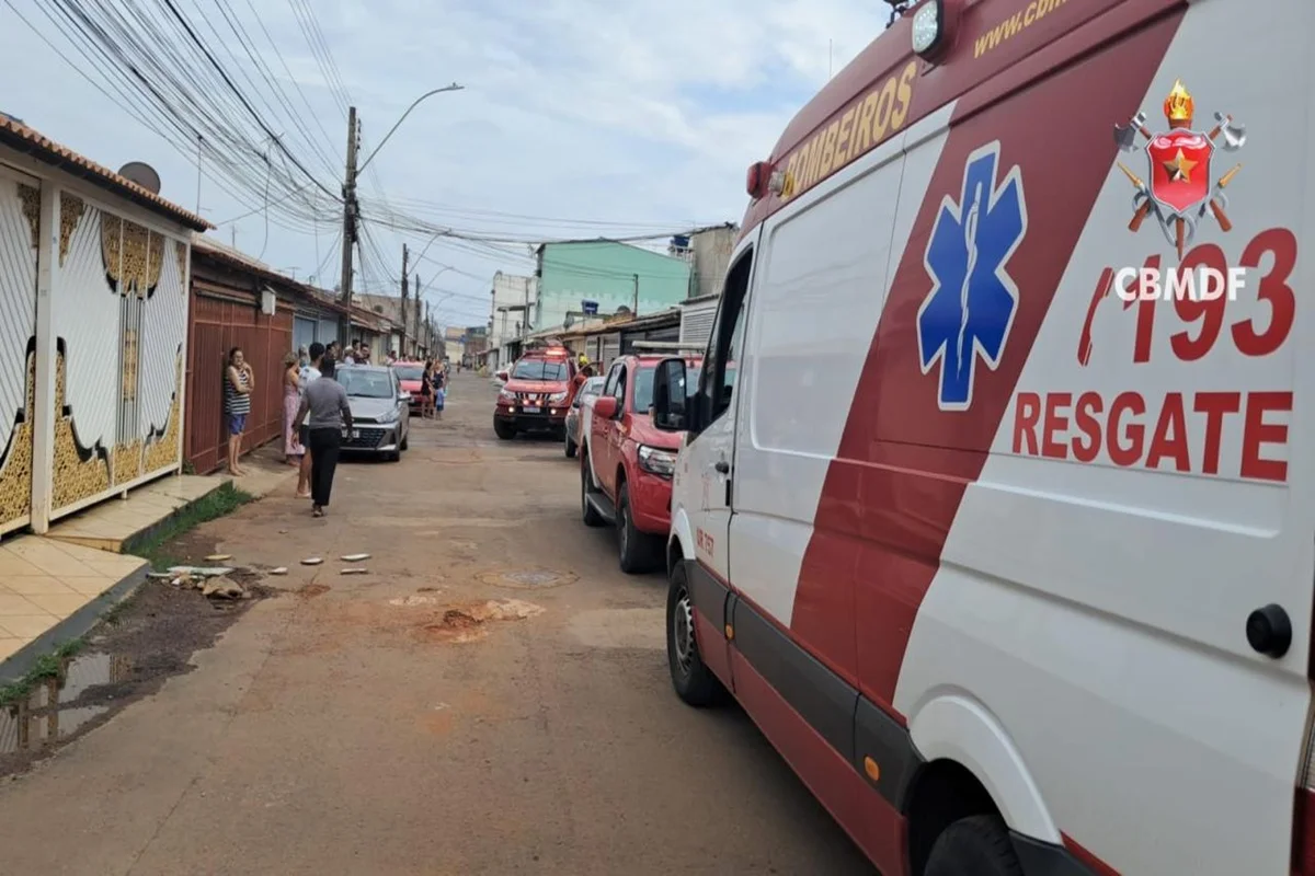 Torre de telefonia desaba e deixa trabalhador ferido em Ceilândia